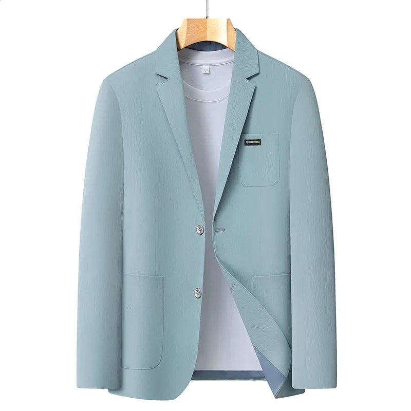 Blazer Men's Fashion Business Outdoor Travel Youth Campus Wedding Versatile Host Shaping Casual Korean Style Thin Style Blazer