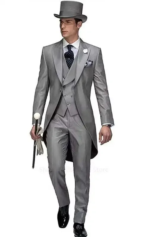 3-Piece Men's Slim Fit Suit – Italian Gentleman Style Wedding & Formal Tuxedo