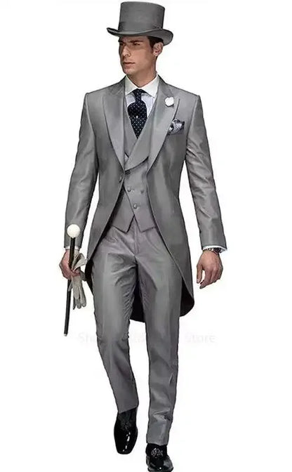 3-Piece Men's Slim Fit Suit – Italian Gentleman Style Wedding & Formal Tuxedo