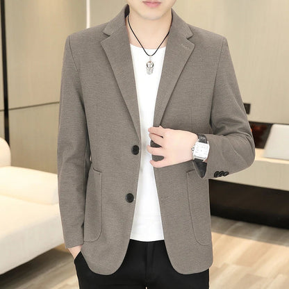 Blazer Men Business Gentleman Leisure Korean Wedding Fashion Trend, Slimming, Versatile, High-end Casual, High-end Woolen Blazer