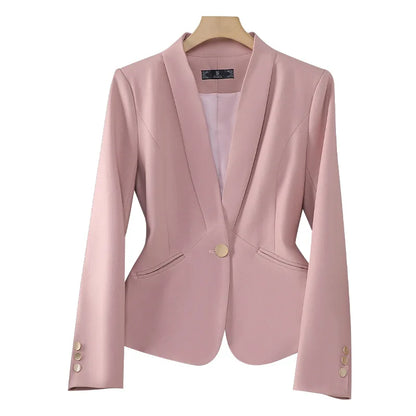 Spring Fashion Slim Fit Blazers Women's Coat Jacket New Autumn Outerwears Elegant Office Lady Casaco Plus Size Veste Femme