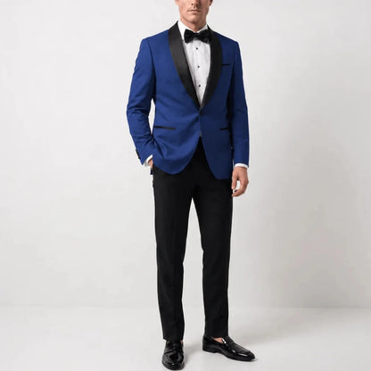 Men Suit Yellow Black 2 Pieces Lapel Single Breasted For Wedding Groom Birthday Banquet Party Business Work Office Jacket Pants