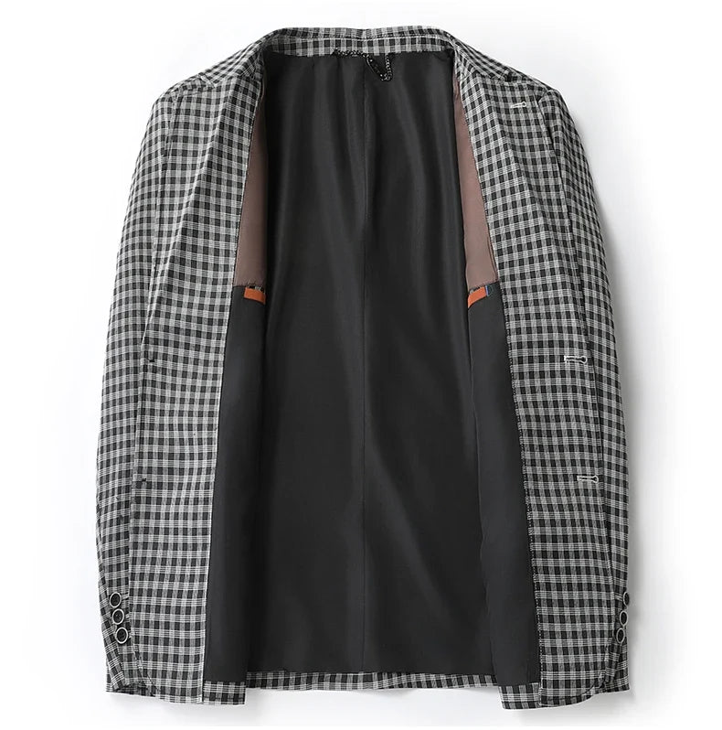 New High-End Soft Comfortable Men's Blazer Slim Fit Fashion Jacket For Young Men Daily Casual Home Wear Outerwear
