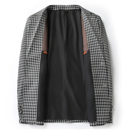 New High-End Soft Comfortable Men's Blazer Slim Fit Fashion Jacket For Young Men Daily Casual Home Wear Outerwear