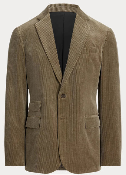 Spring/Autumn New Corduroy Suit Retro Casual Notched Lapel Jacket Single-Breasted Men's Solid Colour Suit Western Sport Coats