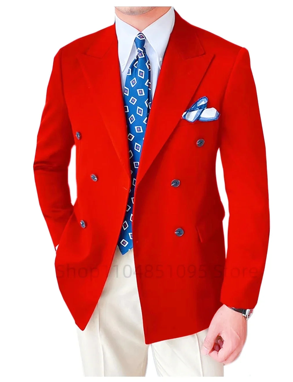 Wedding Men's Tuxedo Jacket Bridegroom Business Groom Wear Formal Party Blazer Double Breasted Peak Lapel XS-6XL One Coat