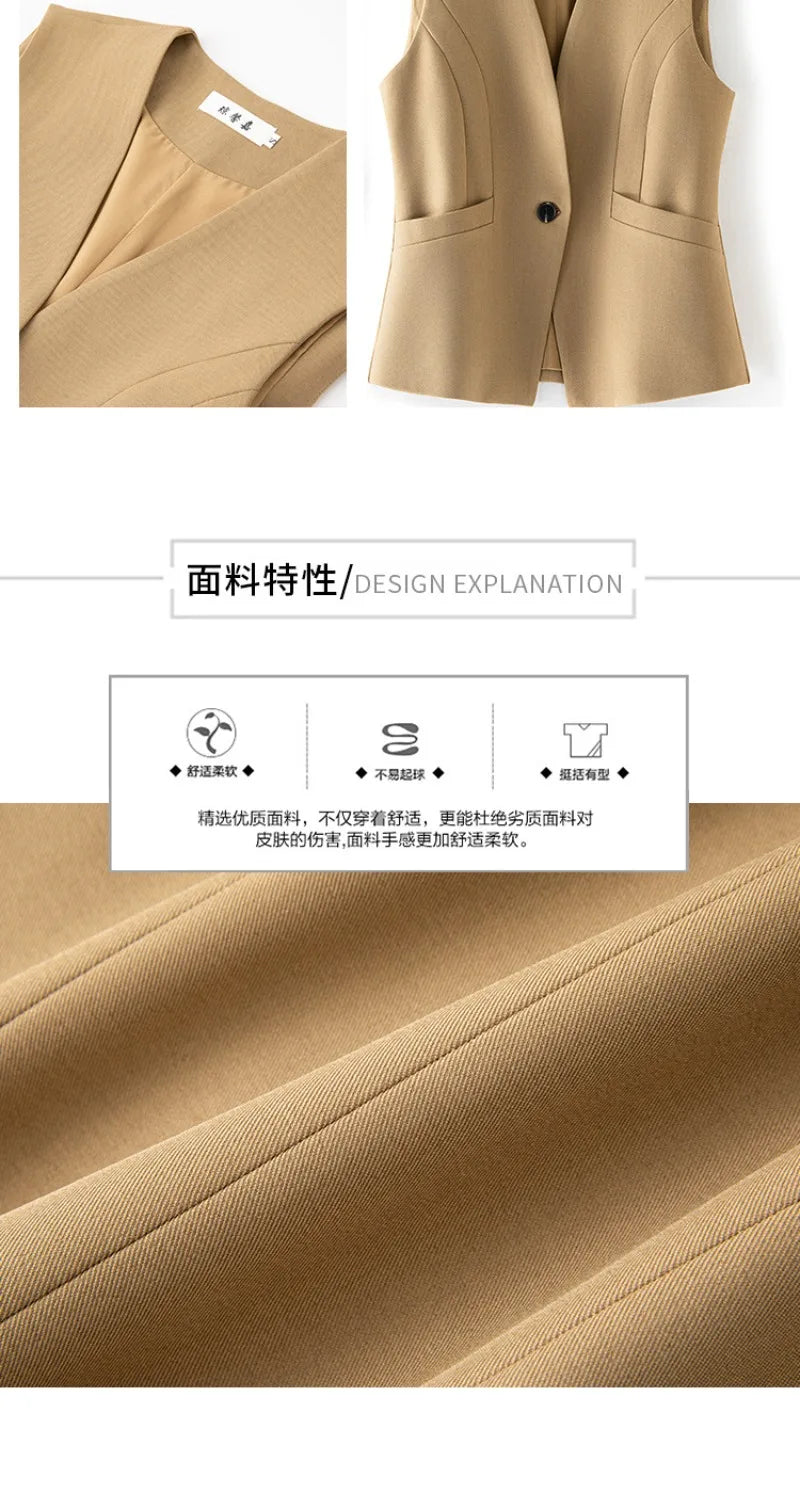 Women's Vest 2026 Spring Autumn Sleeveless Short Jacket New Commuter Versatile Female Waistcoat Tops Outerwear Chaleco Mujer