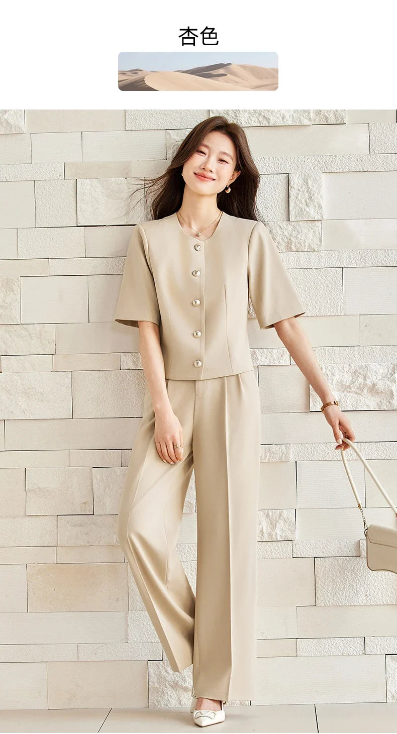 Fashionable Professional Women's Clothing, Two-Piece Blazer+Pants, Exquisite Elegant, 2026 Spring/Summer New Collection