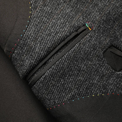 Men's Classic gray Business Casual Blazer Slim Fit Single-Breasted Suit Jacket with Notch Lapel for men Office and Formal Events