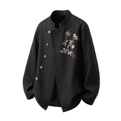 Luxury Man Clothing 2026 Yamamoto Blazer Suits Bamboo Embroidery Designer Mens Chaquetas Hombre Elegantes Chinese Style Uniform