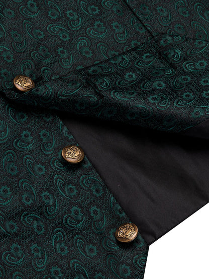 Men's Vest and Tie Set – Paisley Floral Waistcoat with Necktie for Weddings and Business Occasions