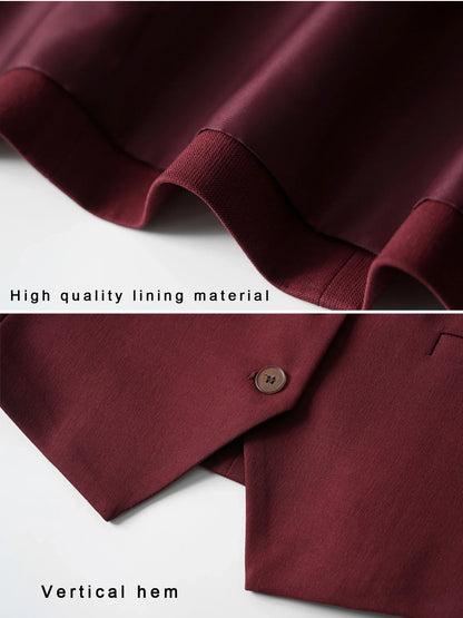 Single-Breasted Layered Suit Vest for Women Suitable for Spring and Autumn Can Be Worn as an Inner or Outer Layer Stylish Off