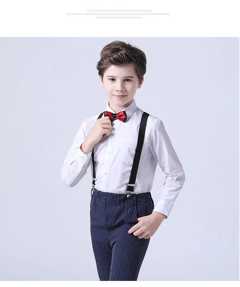 Boys Formal Vest Pants 2-Piece Suit Set for Kids – Striped Wedding & Party Wear