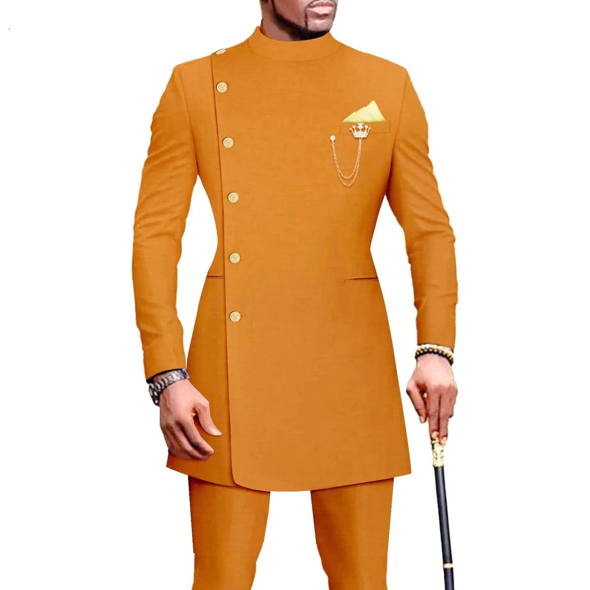 Tenues Homme avec Vêtements Africains Costume de Mariage Homme Blazer et Pantalon 2 Pièces Coupe Slim à Boutonnage Simple pour Dîner et Bal de Promo