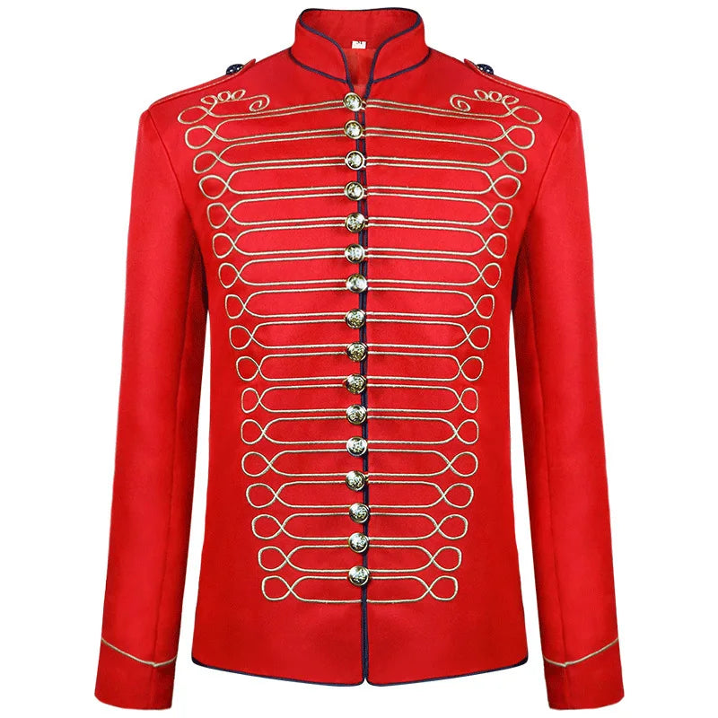 Blazer - Men's Medieval Revival Banquet Formal Wear Studio Wedding Performance Costume Drummer Costume Halloween Fashion Casual