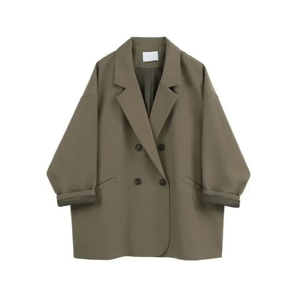 Women's Blazers Over Jacket Dress Brown Female Coats and Jackets Long Clothing Black Outerwear Winter Trend 2025 on Promotion In