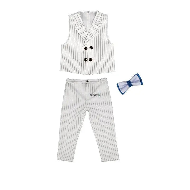 Children 2 Year Birthday Party Wedding Wear Suit For Boys Gentleman Kids Violin Dance Show Set Child Performence Tuxedo Dress