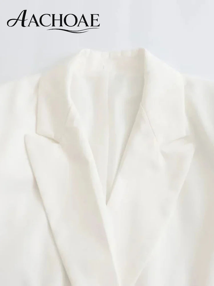 Women Double Breasted Blazer Elegant Office Lady Suit Jacket Oversized Casual Long Sleeve Blazer Spring Autumn Outerwear