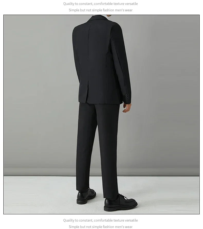 Men's Slim Fit Suit Set – Smart Casual Blazer and Pants for Business, Wedding & Formal Occasions