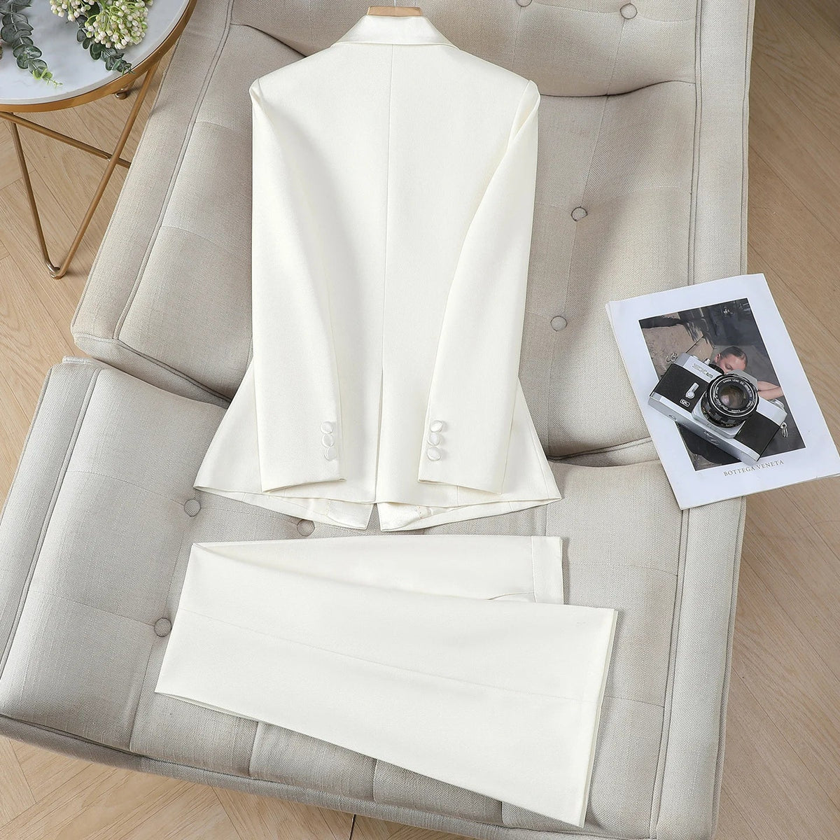 Elegant Chic Business Trousers Blazer Suits Women Autumn New 2026 Commuter Jackets and Pants Sets 2 Piece Outfit Black