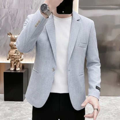 Men's Slim Fit Fashionable Hair Stylist Little Blazer Autumn 2026 New Arrival Trendy Small Jacket for Younger Men