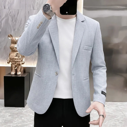 Men's Slim Fit Fashionable Hair Stylist Little Blazer Autumn 2026 New Arrival Trendy Small Jacket for Younger Men