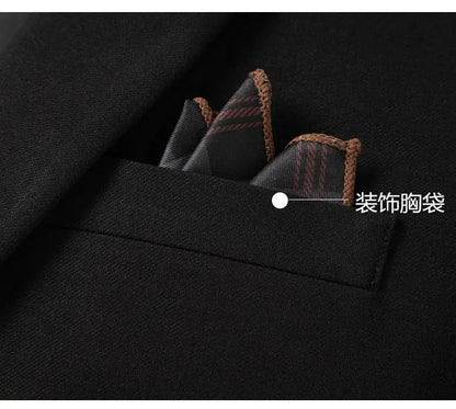 Blazer's New Men's Fashion Outdoor Travel Camping Youth Wedding Versatile, Hosting Campus Slimming Casual Korean Version Blazer