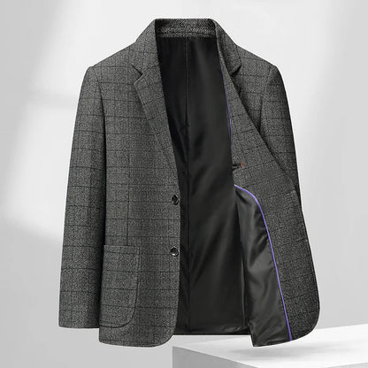 Men's Blazer Single Breasted Casual Suit Jacket for Spring Autumn