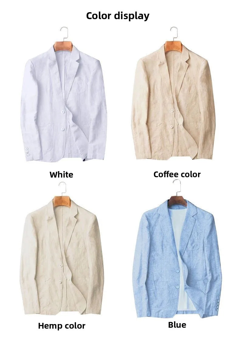 Linen Blazer A Stylish Versatile Men Business Casual Piece That Is Comfortable Breathable and Suitable for All Occasions Blazer
