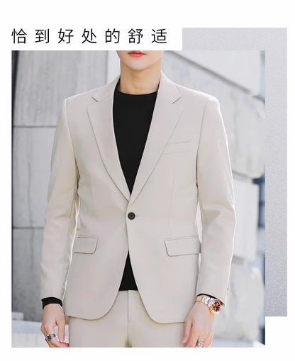 Blazer: Outdoor Men Fashion Gentleman Stylish and Versatile Trendy Casual Best for Best Man Formal Workwear Professional Blazer