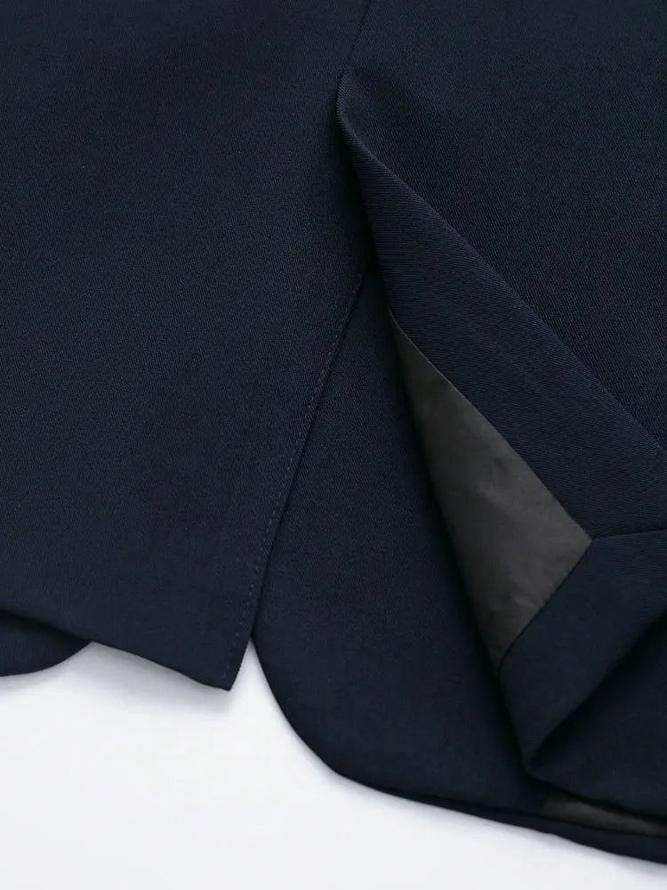 Women's Solid Color Blazer Coat Long Sleeve Front Button Office Wear Casual Chic Outerwear Top