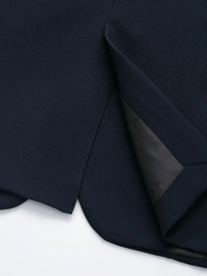 Women's Solid Color Blazer Coat Long Sleeve Front Button Office Wear Casual Chic Outerwear Top