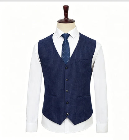 Men's Plus Size Checkered Vest – Single Breasted Formal Waistcoat for Weddings & Groomsmen