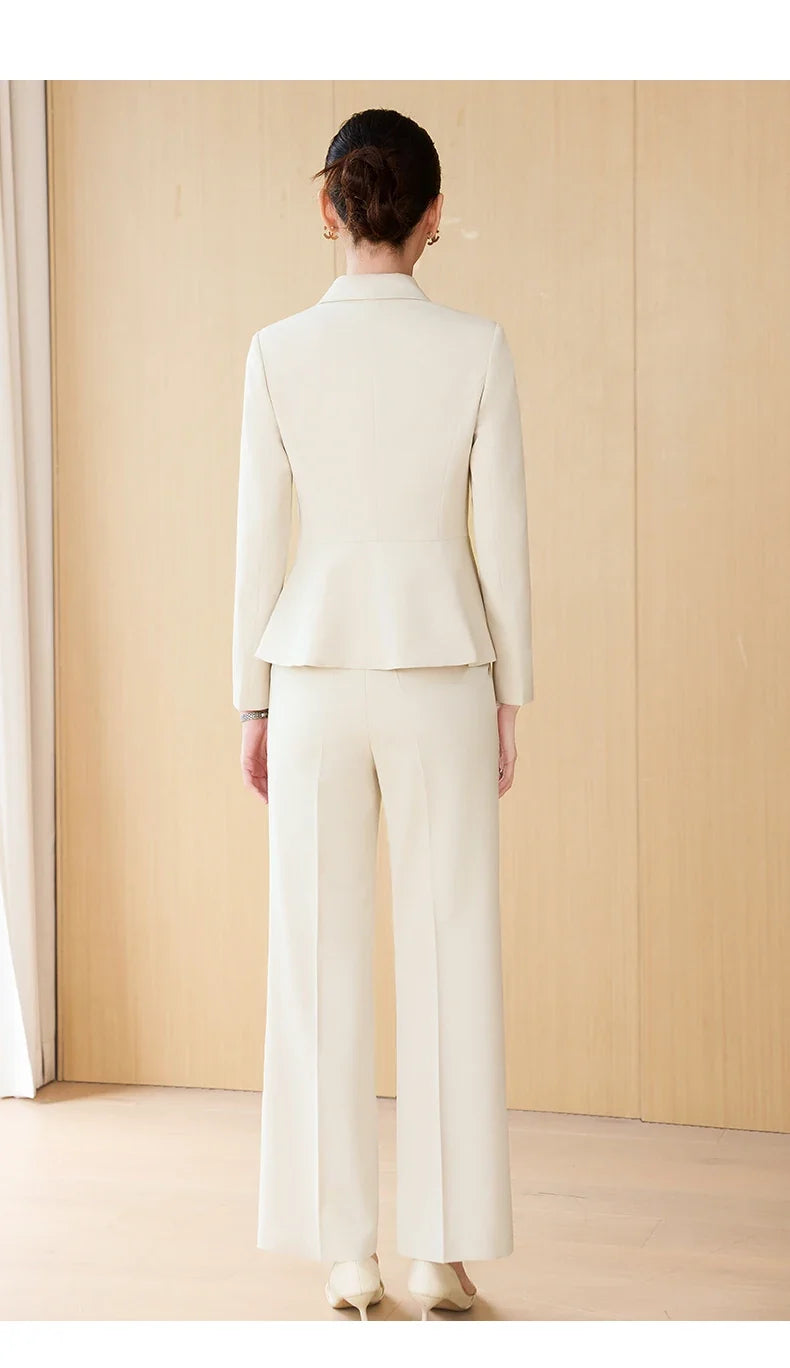 Fashion professional women's high-quality two-piece pants+blazers, exquisite elegant, new products for autumn winter 2025