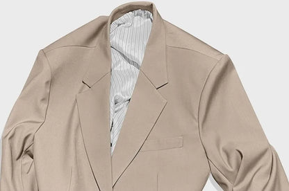Mens Fashion Matching Set Loose Fit Single Breasted Blazers Straight Pants Business Casual Office Work Outfits Oversize Suits