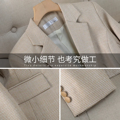 Luxury Small Women Pink Blazer Ladies Professional Suit Women Temperament Suit Fashion Interview Formal Pant Suits
