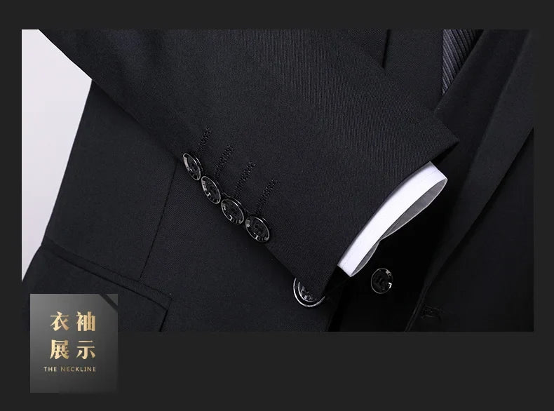 Men's Slim Fit Suit – Smart Casual Single Breasted Office & Wedding Suit