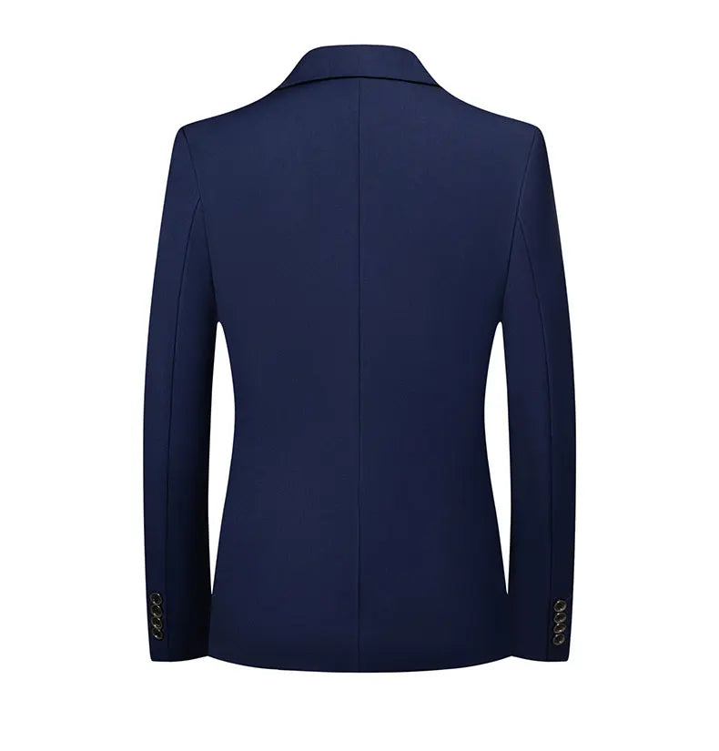 Blazer Fashion Men Business Casual Solid Color British Style Wedding Gentleman Slim Professional Formal Suit Blazer