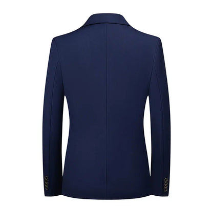 Blazer Fashion Men Business Casual Solid Color British Style Wedding Gentleman Slim Professional Formal Suit Blazer