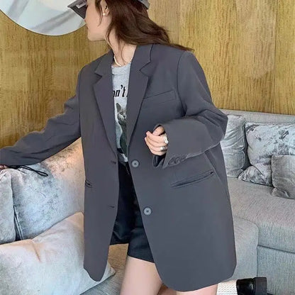 Spring Autumn Design Sensation  Women's Suit Jacket 2026 Korean Style Youthful College Style High Quality Black