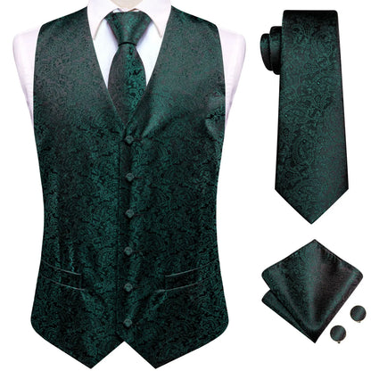 Men's Suit Vest 4-Piece Set – Solid Violet Lilac Woven Waistcoat for Weddings & Business Formal