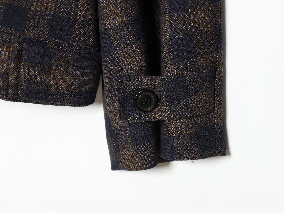 Women Brown Plaid Jacket Coat Vintage Harajuku Streetwear Long Sleeve Blazer Jacket Outerwear 2000s Clothes Spring Autumn 2026