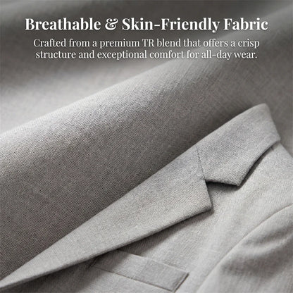 Boys 4-Piece Formal Suit Set – Single Breasted, Notched Collar, Wedding & Occasion Wear