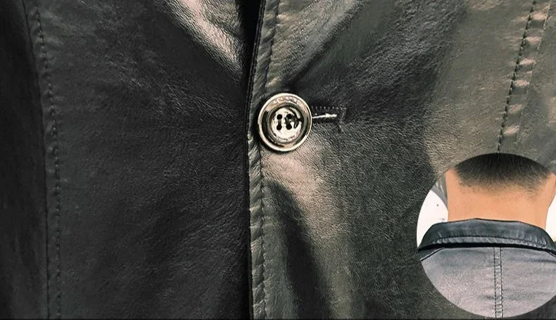 Coat Korean Style Male Leather Blazer Single Breasted Spring Clothes Men's Suit Jackets Luxury Designer High Quality Simple New