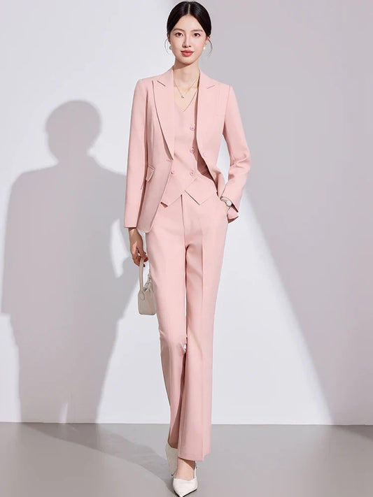 Fashion professional women's two-piece pants+suit jacket, exquisite and elegant, new for autumn and winter 2025