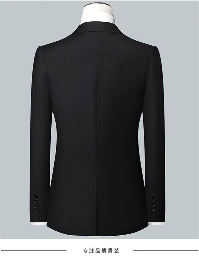 Men's Slim Fit Suit Set Blazer and Pants for Business Casual Wedding and Formal Occasions