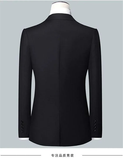 Men's Slim Fit Suit Set Blazer and Pants for Business Casual Wedding and Formal Occasions