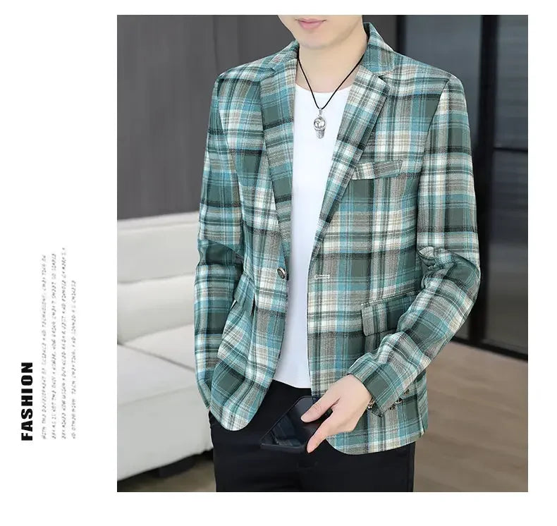 Blazer Men's Fashion Business Gentleman Groom Professional Gentleman Form-fitting Versatile Casual Formal Wear High-end Blazer