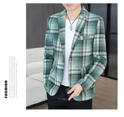 Blazer Men's Fashion Business Gentleman Groom Professional Gentleman Form-fitting Versatile Casual Formal Wear High-end Blazer