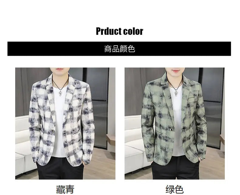 Blazer Men's Fashion Outdoor Travel Gentleman Wedding Slimming Business Versatile Trendy Casual Korean-style Formal Wear Blazer